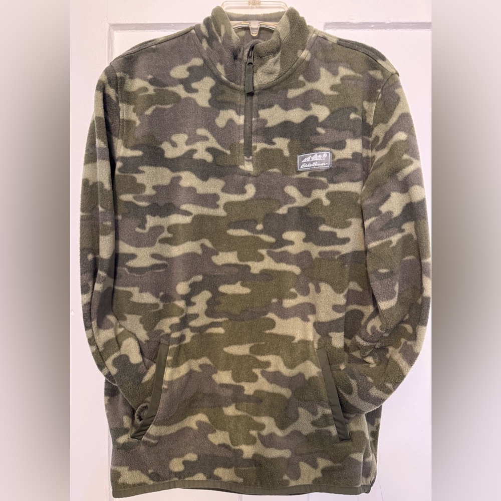 Eddie Bauer Kids Camouflage Fleece Jacket - Olive and Khaki